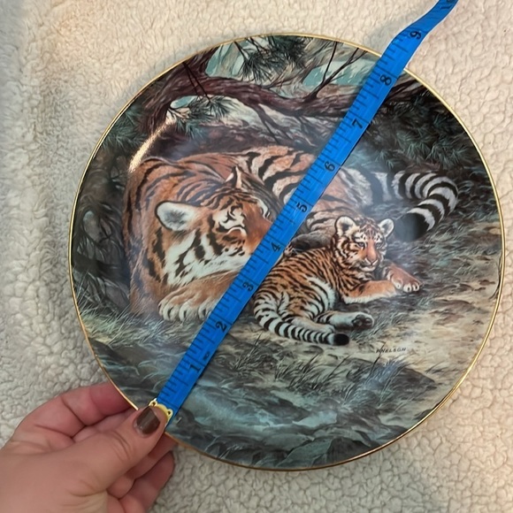 The Siberian Tiger Will Nelson Vintage Last of Their Kind Endangered Plate - Picture 16 of 16